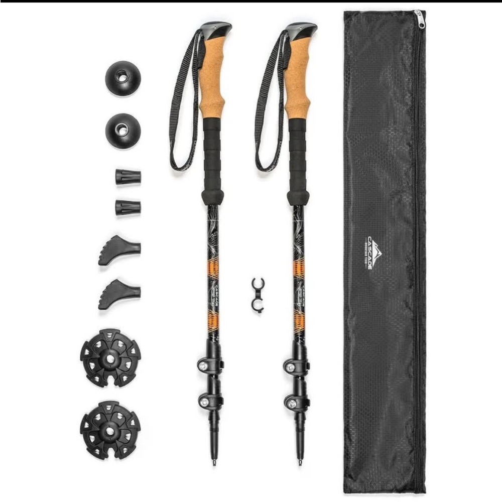Trekking Poles - Black and Tan BRAND NEW